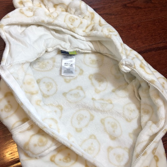 Mick Mack fleece hooded onesie with fold over mittens - Picture 9 of 12